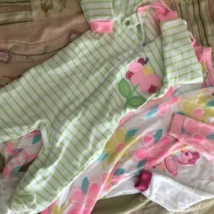 Bundle of Zipper Footies 3-6mos.